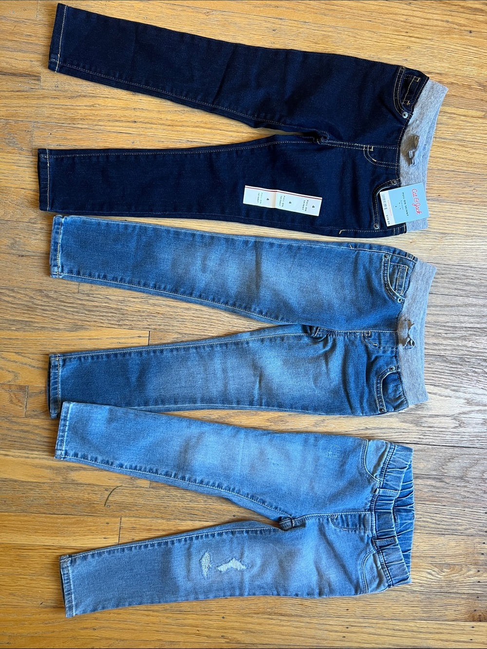 3-Pack Girls Stretch Denim Jeggings - Blue & Dark Blue size 4